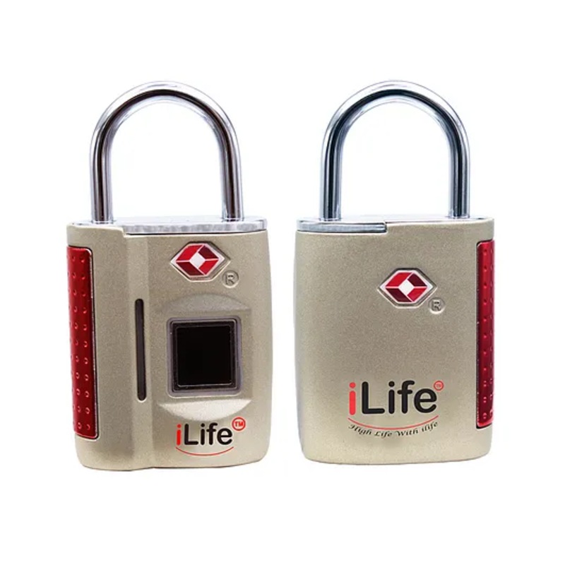 iLife Fingerprint TSA Painted keyless Padlock – Gold