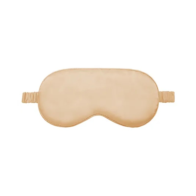 Jenna Silk Plain Sleeping Eye Mask With Cooling Gel – Beige