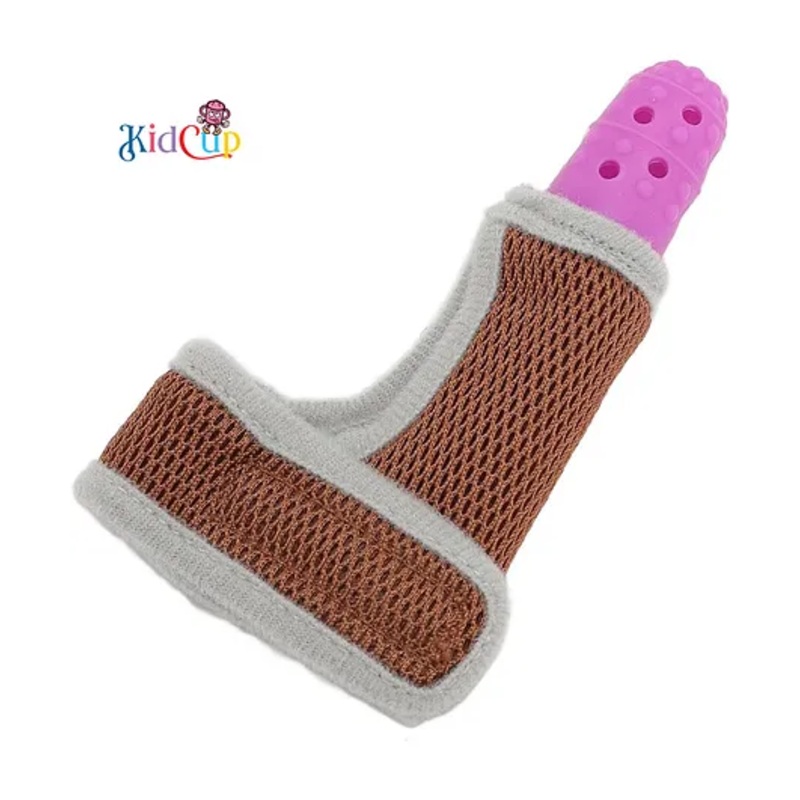 Kidcup Baby Finger Guard Adjustable Protector Soft Silicone Stop Sucking Glove – Pink