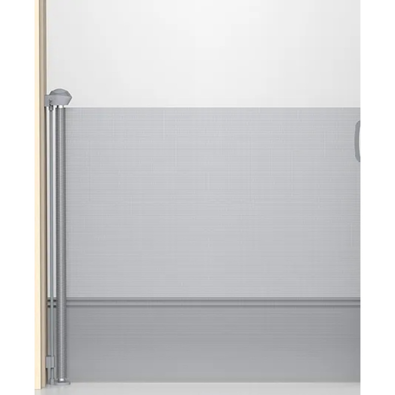 Kids Station Retractable Safety Gate for kids Easy walk-thru design, 90cm high, expands up to 180cm wide(Grey). Perfect for doors and hallways to keep children and dogs safe indoors.