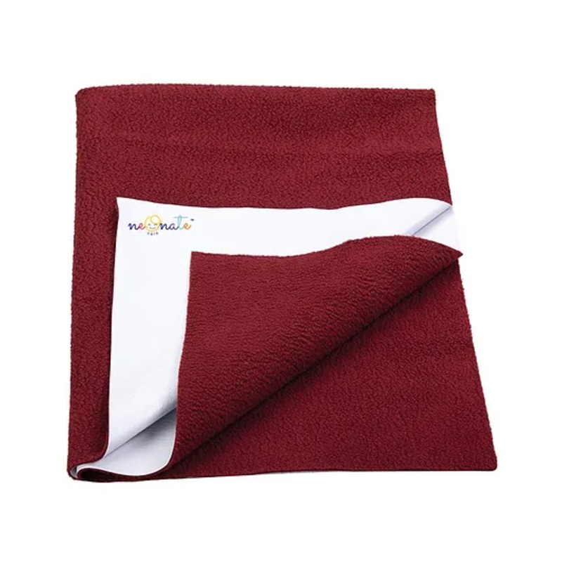 NeonateCare Microfiber Insta Dry Waterproof Baby Bed Protector Dry Sheet for Babies (Large –  Maroon)