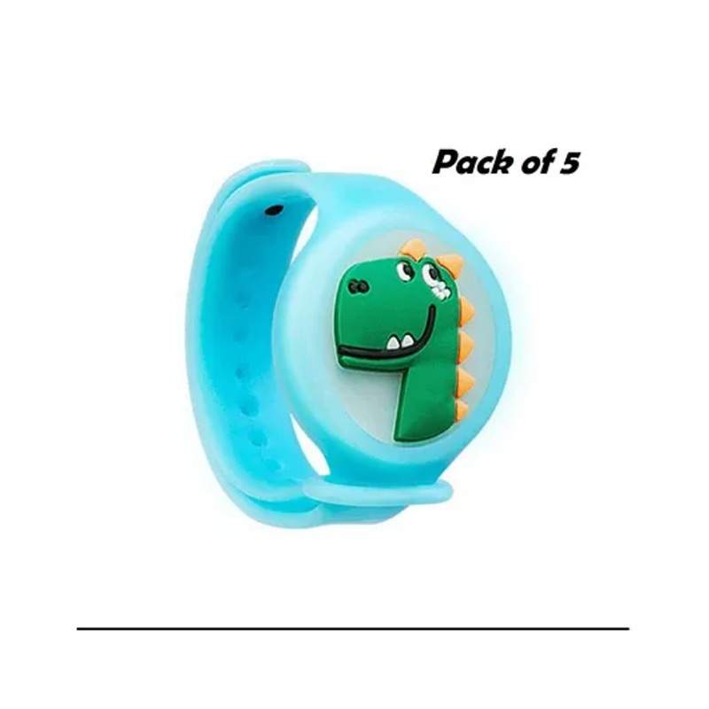 Ortis Mosquito Repellent Bands with LED Light Up Insect & Bug Pest Repeller Waterproof Bracelet with Essential Oils For Kids and Adults Baby Wrist Band Pack of 5 – (Colour and Print May Vary)