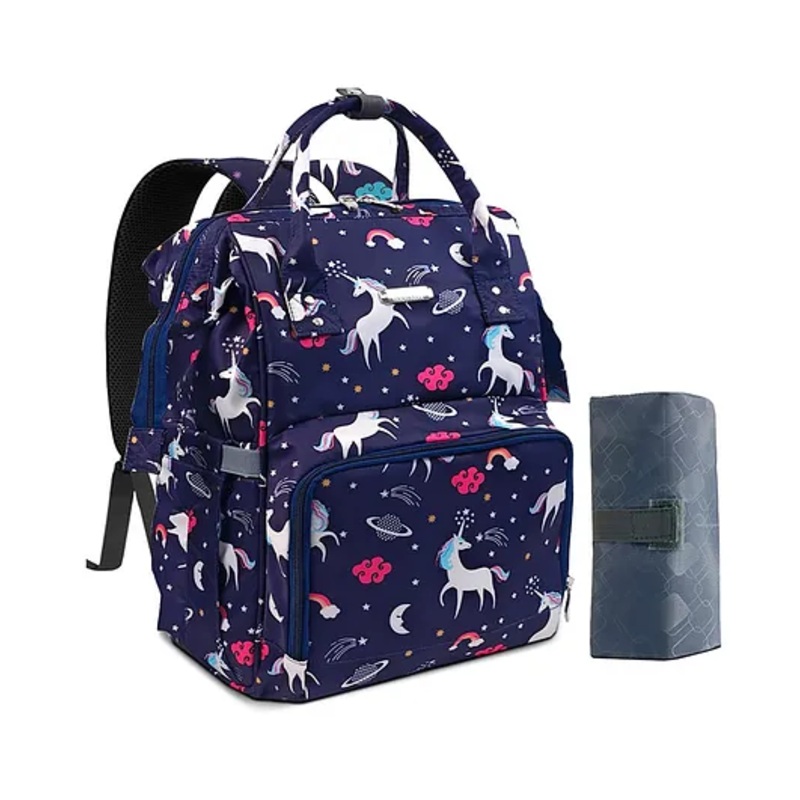 StarAndDaisy baby diaper Bag, Travel with multiple pockets, 26 liter Enhanced Capacity, Baby Bags for Mom with 3 double insulated pockets – Navy Blue