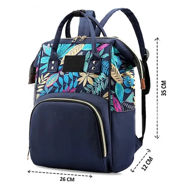 Winnies Diaper Backpack For Mothers Travel Multi Function Waterproof Nappy Bags-Blue