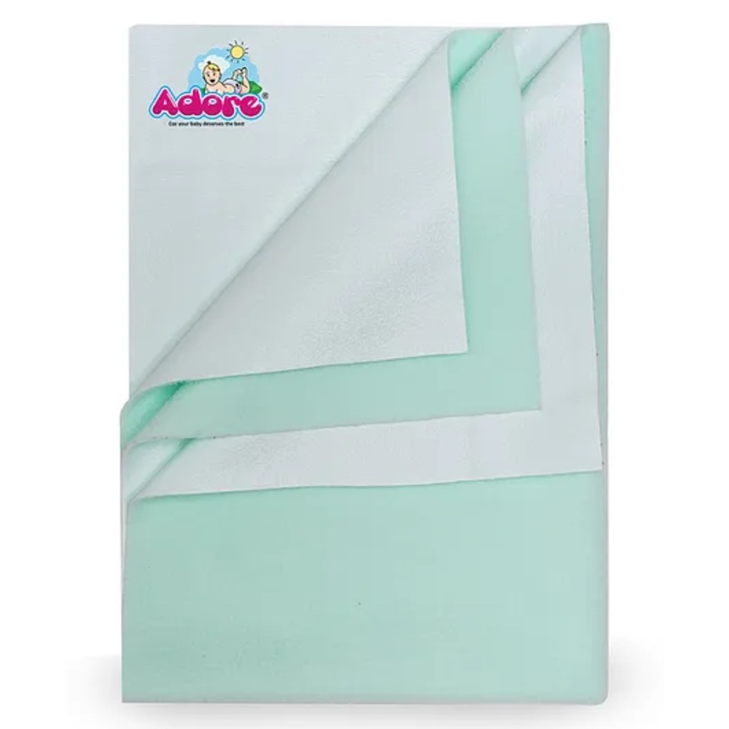 Adore Advanced Insta Dry Water Absorbent Baby Bed Protector Sheet Medium – Green