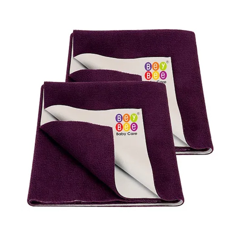 Bey Bee Cotton Baby Bed Protecting Mat Large Size Pack Of 2 – Purple