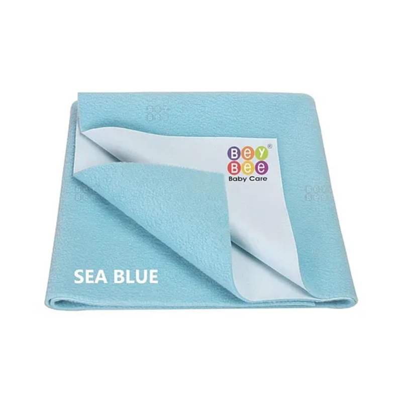 BeyBee Cotton Baby Bed Protecting Mat Extra Large – Sea Blue