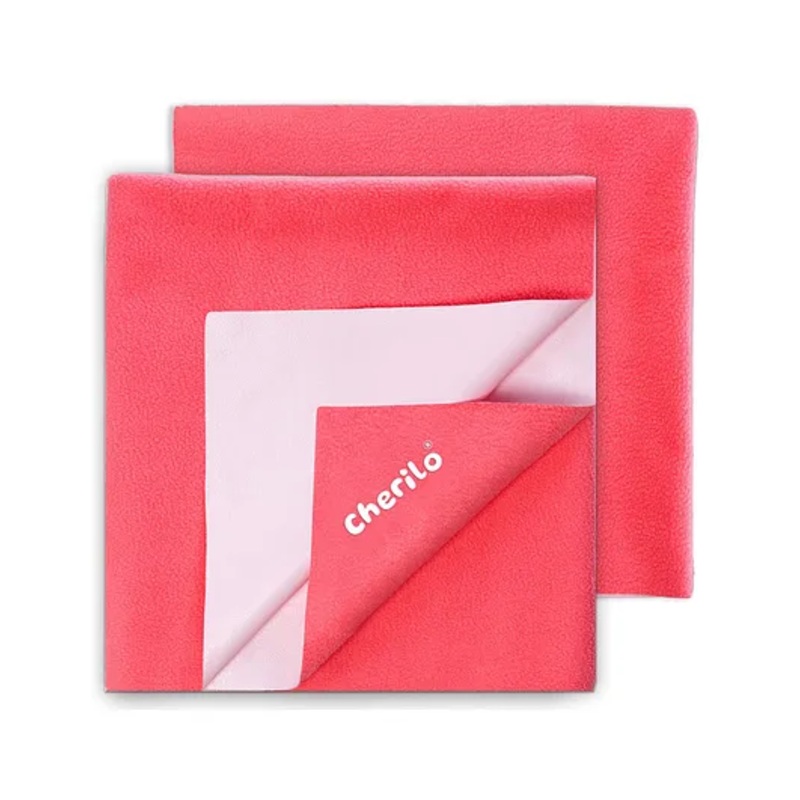 Cherilo Quick Dry Baby Bed Protector Small Pack of 2 – Rose Pink