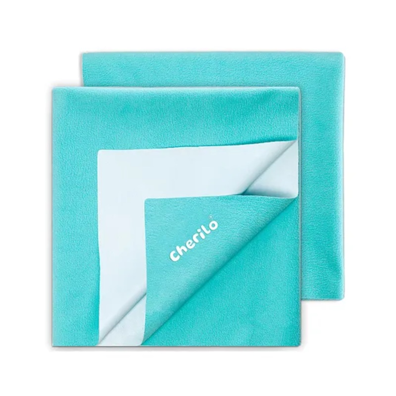 Cherilo Quick Dry Baby Bed Protector Small Pack of 2 – Sea Green