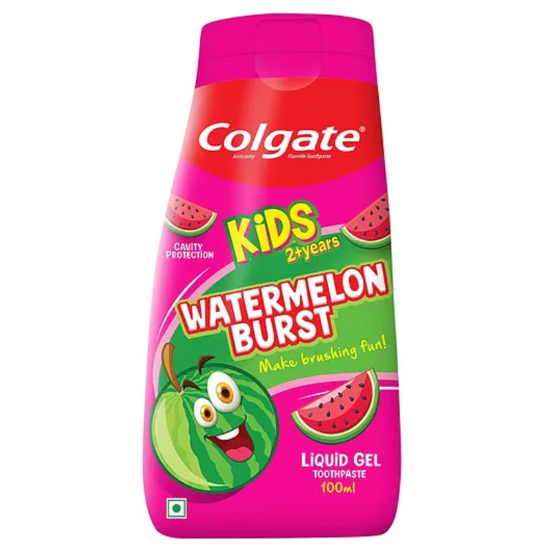 Colgate Baby Kids Fun Squeeze Toothpaste Yummy Watermelon Flavour Easy Grip – 100 ml