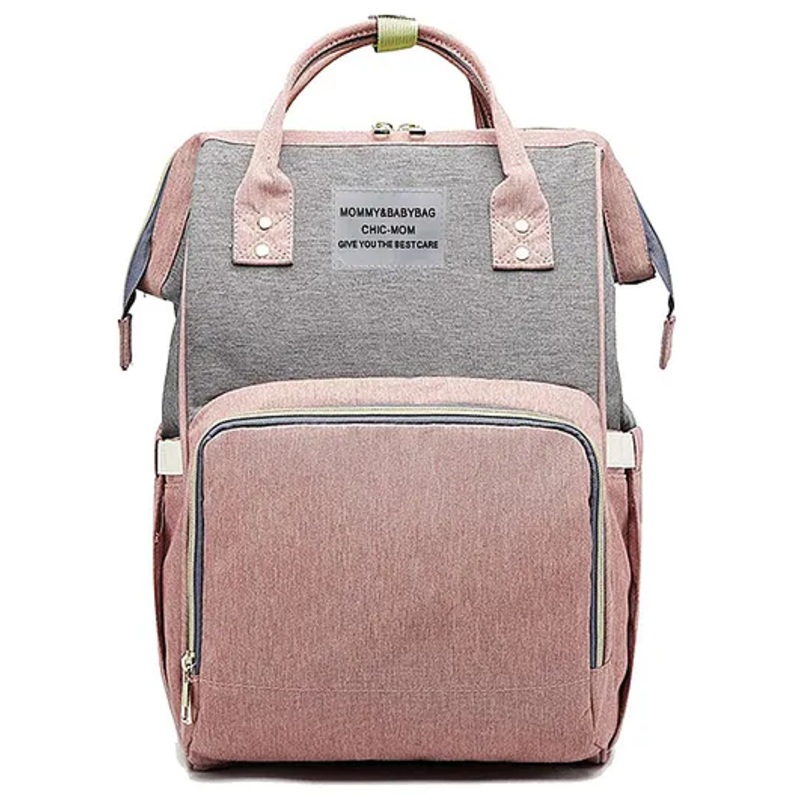 House of Quirk  Diaper Bag Maternity Backpack –  Pink & Grey