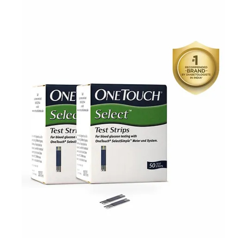 OneTouch Select Test Strips | Pack of 100 Test Strips | Blood Sugar Test Machine Testing Strips | Global Iconic Brand | For use with OneTouch Select Simple Glucometer