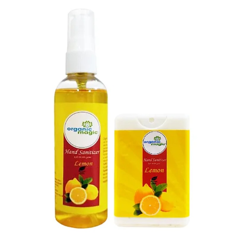 Organic Magic Hand Sanitizer Lemon – 100 ml & 18 ml