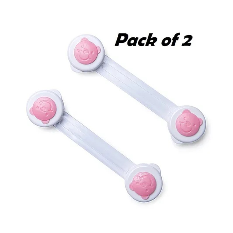 ORTIS Baby Safety Adjustable Drawer Cabinet Locks Straps Pack of 2 -(Color May Vary)