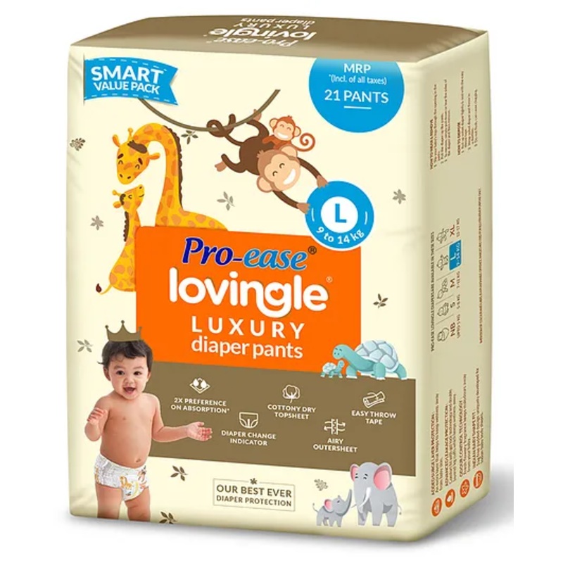 Pro-ease Lovingle Luxury Diaper Pants Large – 21 pieces
