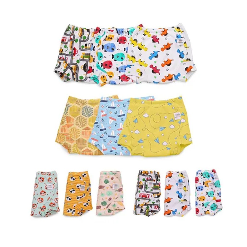SuperBottoms Padded Underwear for 3-4Y Babies | Potty Training Pants for Mess-Free Diaper-Free Time | Assorted 2 | Pack of 12