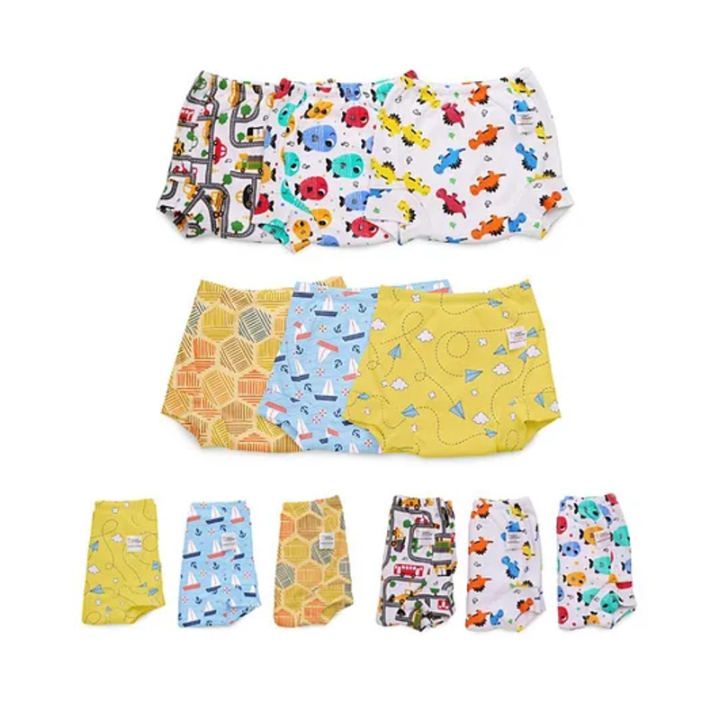 SuperBottoms Padded Underwear for 3-4Y Babies | Potty Training Pants for Mess-Free Diaper-Free Time | Assorted 3 | Pack of 12