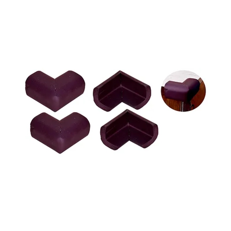 The Little lookers Baby Proofing L Shaped Corner Guards Brown – Pack of 4