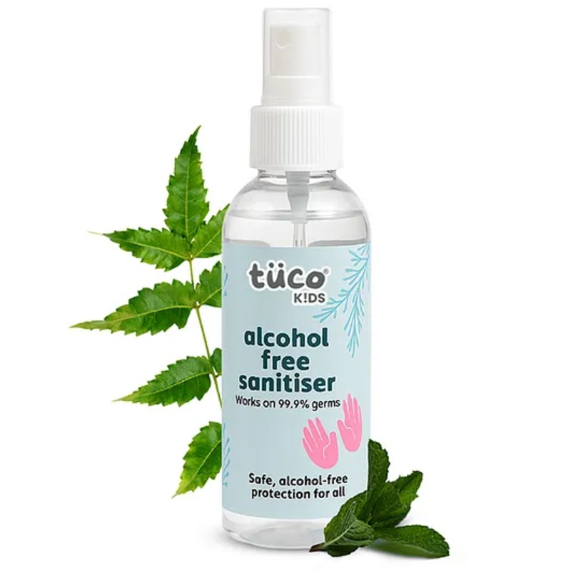 Tuco Kids Alcohol-free Sanitizer | Perfect for Fighting Germs | Made With Tulsi, Neem, Clove Sls & Paraben Free | 100 ml