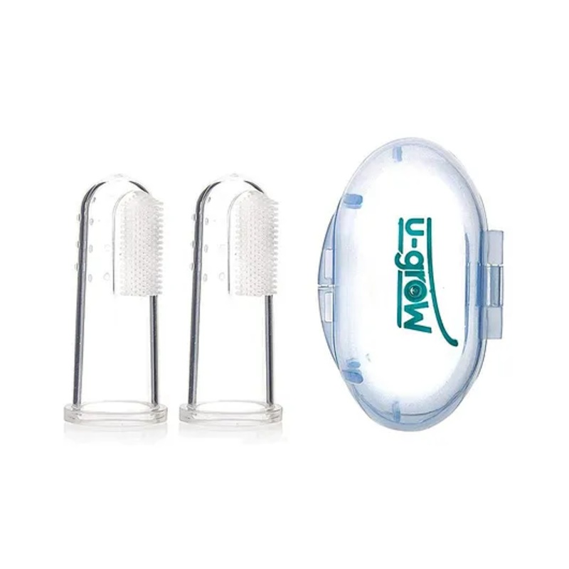 U-grow Finger Brush with Case Pack of 2 – White