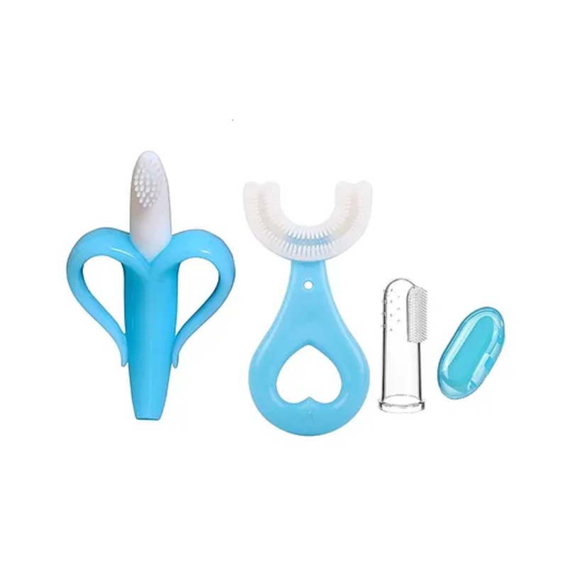 6-12 Months, L 6.1 x B 10.8 cm, Teething Toothbrush for babies – Blue