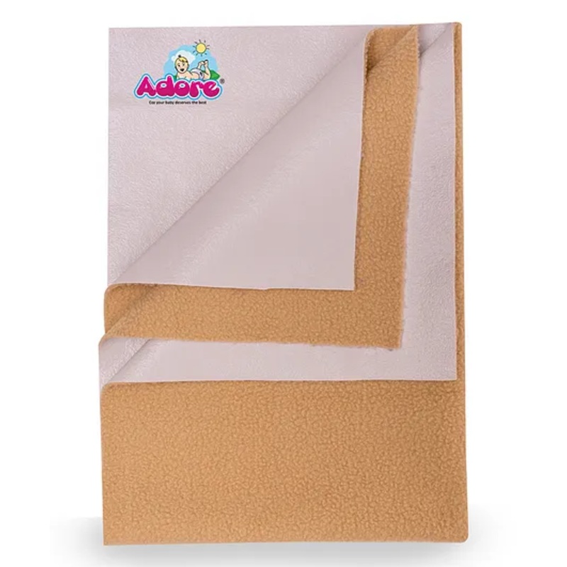 Adore Advanced Insta Dry Water Absorbent Baby Bed Protector Sheet Medium – Beige