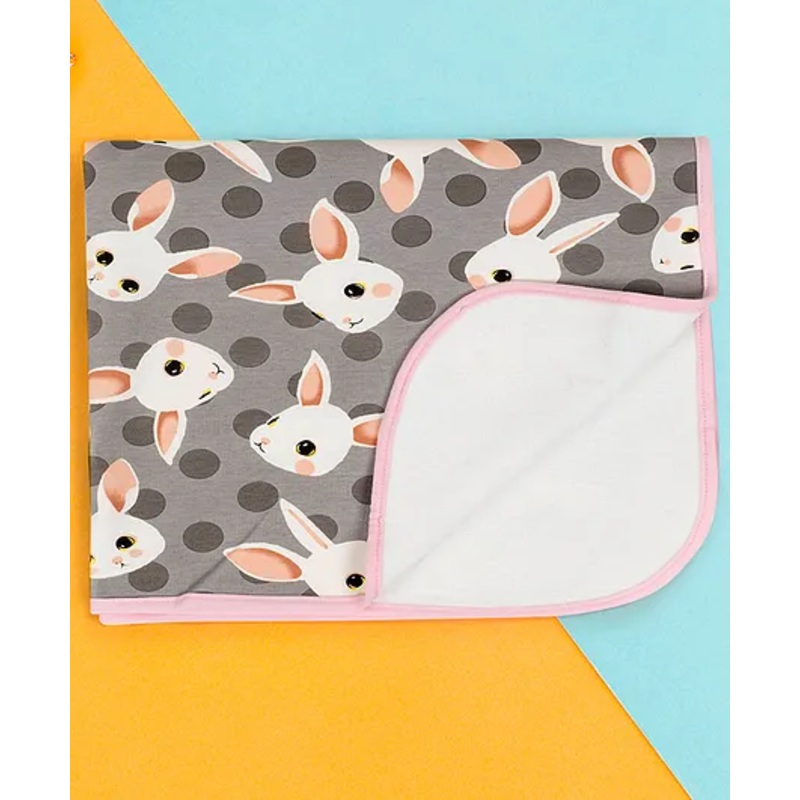 Baby Moo Rabbit Sweet Dreams Water-resistant Bed Protector – Grey