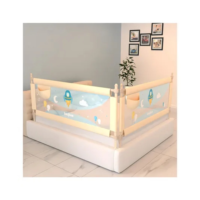 Baybee Bed Rails Guard for Baby Kids Safety with Adjustable Height –  Beige