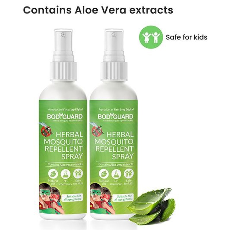 BodyGuard Herbal Mosquito Repellent Spray Pack of 2 – 100 ml Each