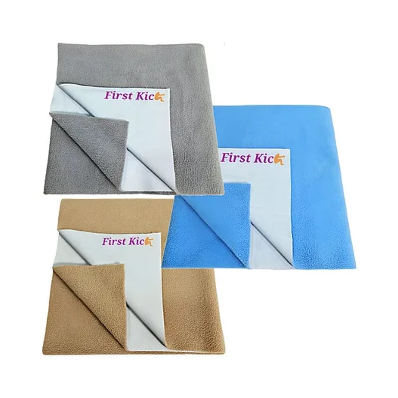 BRANDONN Smart Dry Bed Protector Sheet Small – Blue, Beige, Grey