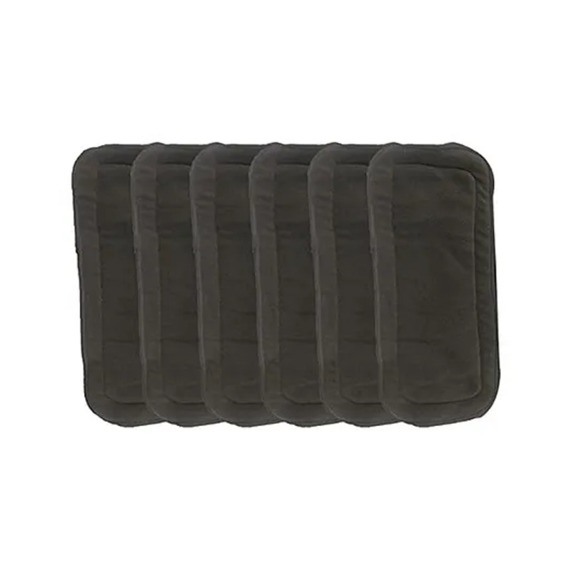 Chinmay Kids Baby Insert Pads Reusable Soft 5 Layers Inserts For Baby Cloth Diaper High Absorbing Washable Liners Set Of 6 – Black