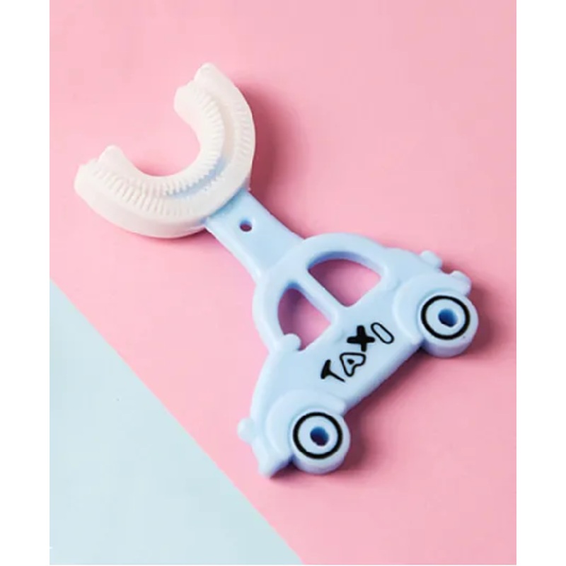 Domenico Soft Sillicone Car U-Shaped Head 360 Toothbrush – Blue
