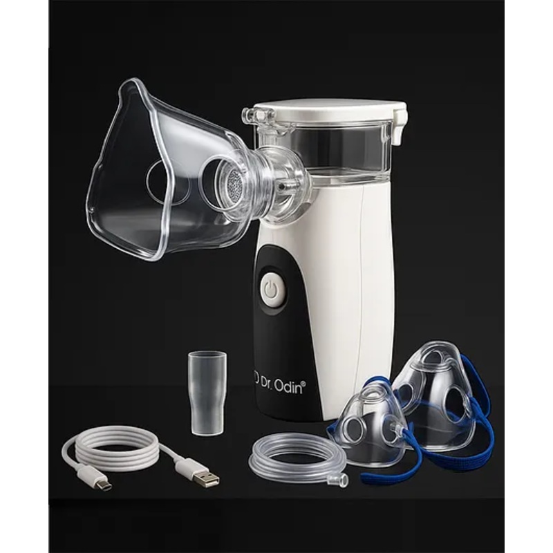 Dr. Odin OMN102 Portable Mesh Nebulizer Machine Gray & Whie