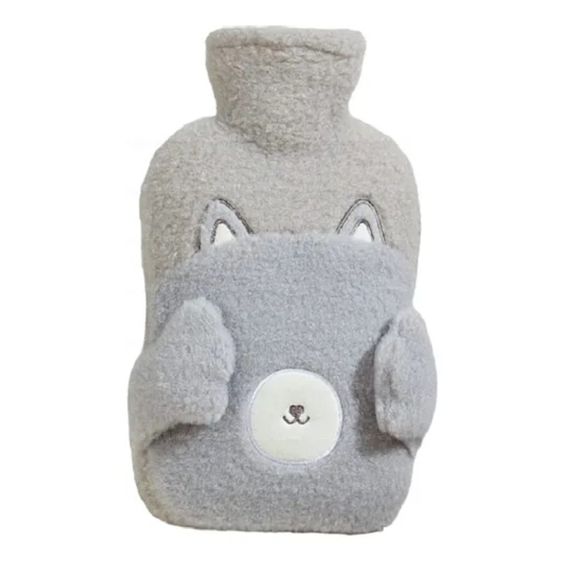 FunBlast Cartoon Design Hot Water Bag with Soft Cover 1000 ml – Grey