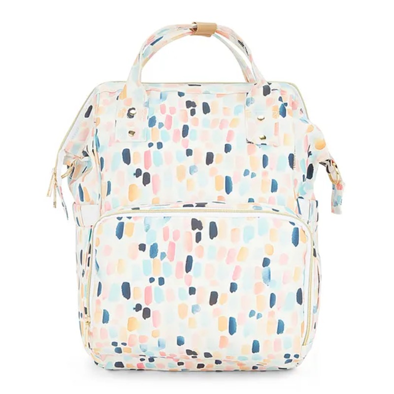 Haus & Kinder Art on Canvas – Chic Diaper Bag Backpack for New Parents (Capacity – 20L) , Spectrum