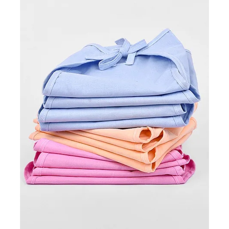 Moms Home Cotton Double Layered Cloth Langot Pack of 12 – Multicolour