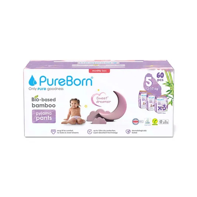 Pureborn Night Pants Master Pack Size Jr-5 (60′) (Cloud)