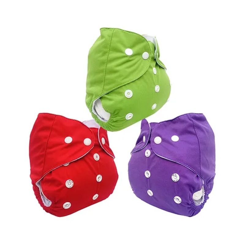 Sparkle Joy Free Size Reusable Cloth Diaper Without Insert Pack Of 3 – Multicolor