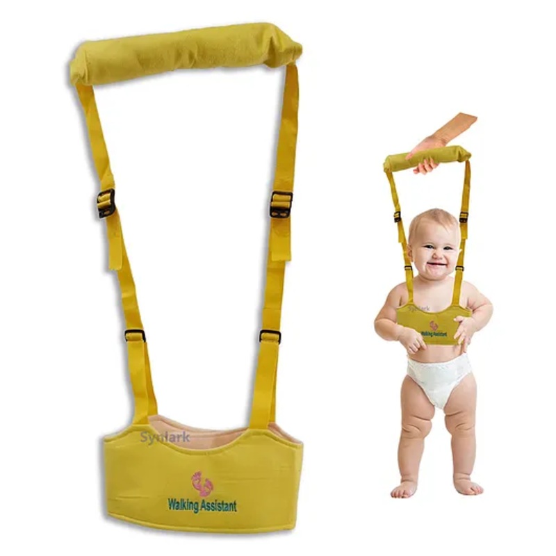 Synlark Baby Moon Walk Walker Jumper Bouncer Infant Toddler Jogging Training Belt Assistant – Yellow