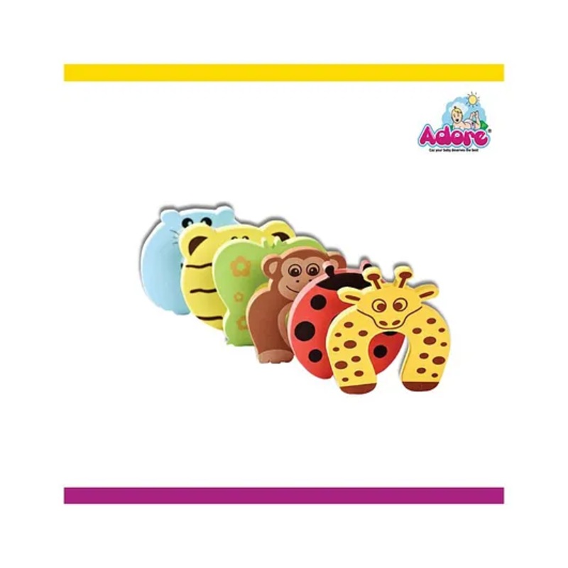 Adore Finger Pinch Guard Animal Print Multicolor – 6 Pieces