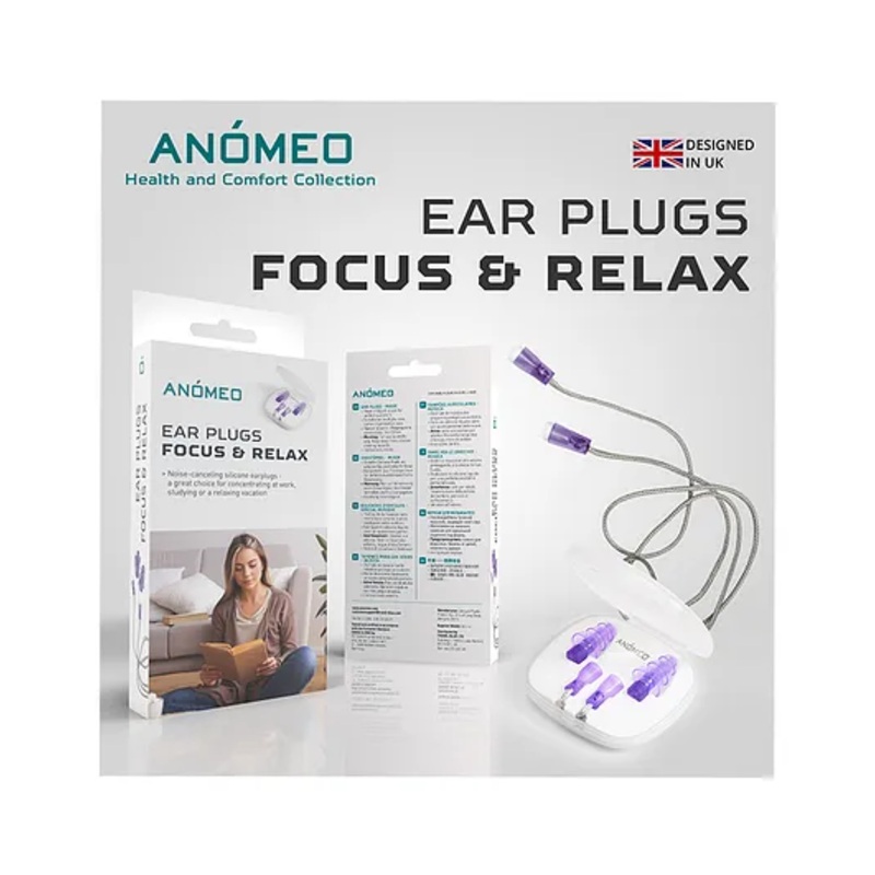 Anomeo Focus & Relax Ear Plugs – Purple