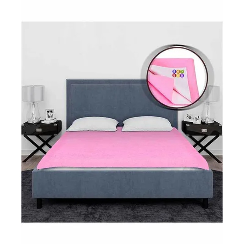 BeyBee Dry Sheet for Double Bed Queen Size Double Bed Size 260cm x 200cm – Pink