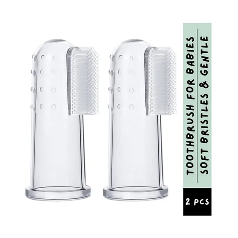 Coco Crush Finger Toothbrush for Babies, Extremely Gentle for Safe Cleaning – 2 pieces