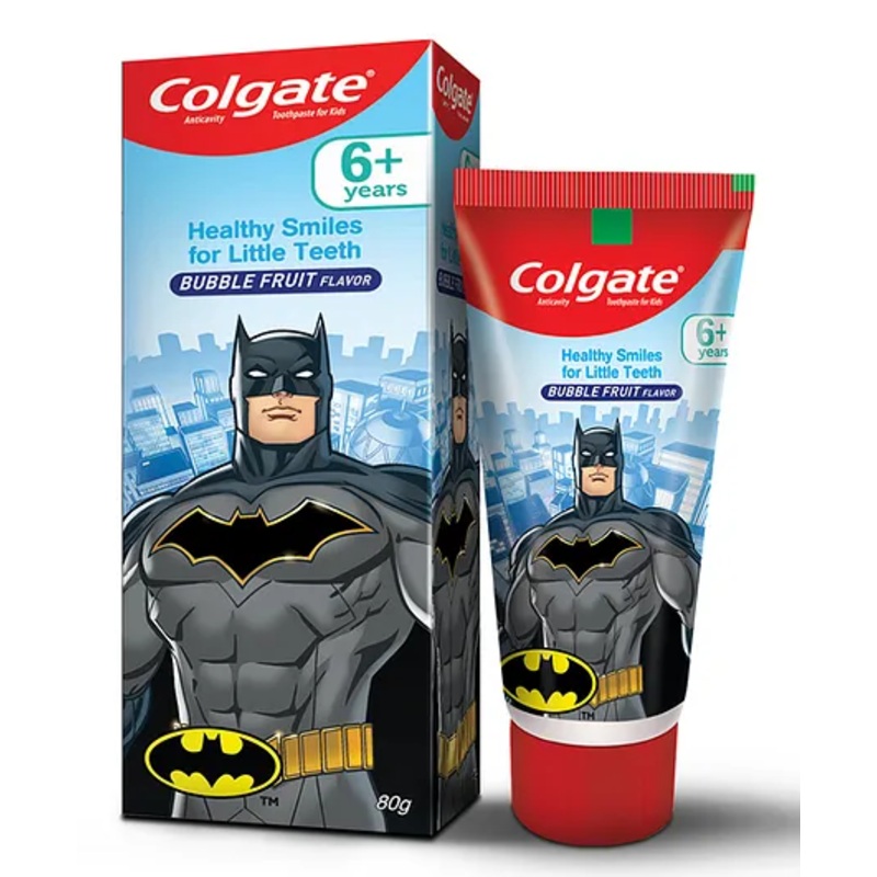 Colgate Kids Toothpaste Gentle Protection Batman Bubble Fruit Flavour- 80 g