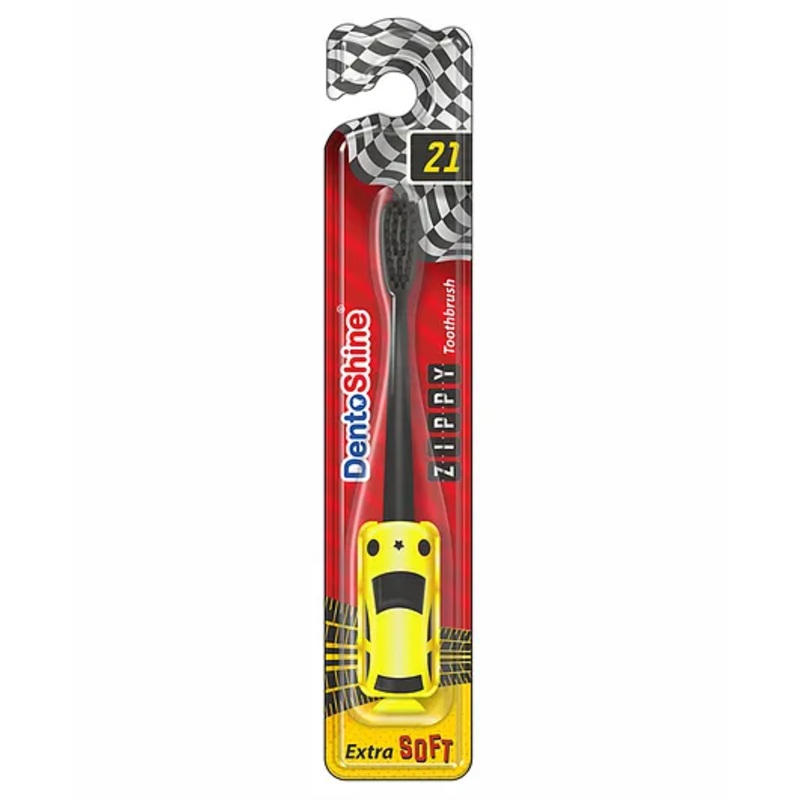 DentoShine Zippy Extra Soft Toothbrush – Yellow