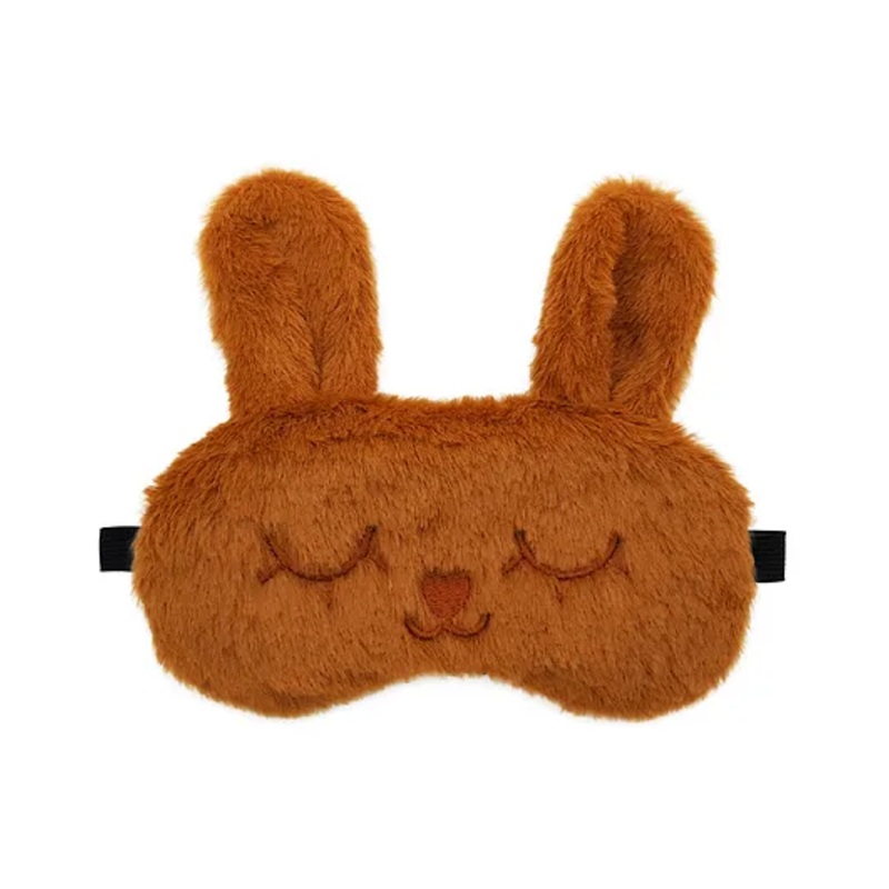 Jenna Fur Bunny Brown Cute Sleeping Eye Mask