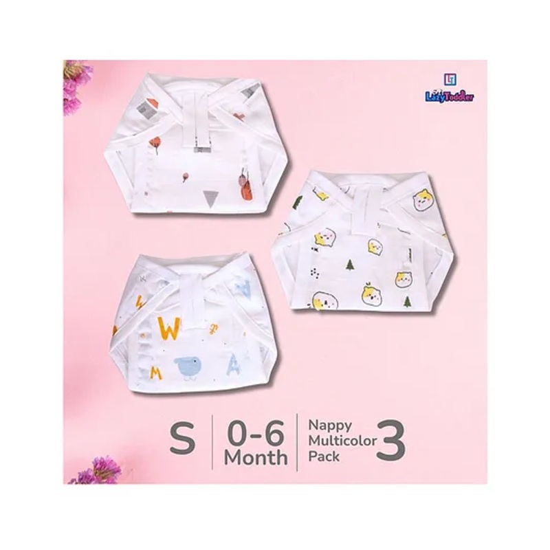 LazyToddler Muslin Nappy Set of 3 Small (TD)