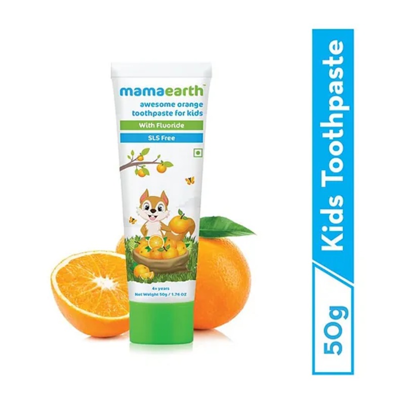 mamaearth Natural Toothpaste Orange Flavour – 50 grams