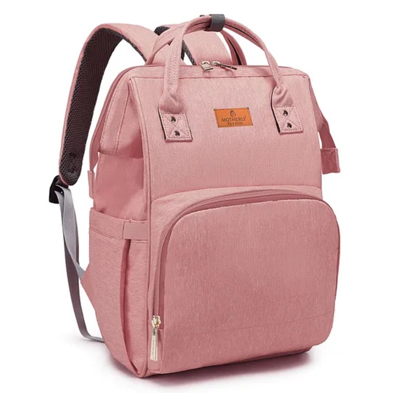 Motherly Everyday Diaper Bag for Mothers for Travel, Maternity Bag for Newborn Baby, Mother Travelling Bag, Multiple Pocket Water Resistant Hospital Bag for moms with 6 Month Warranty (Pink)
