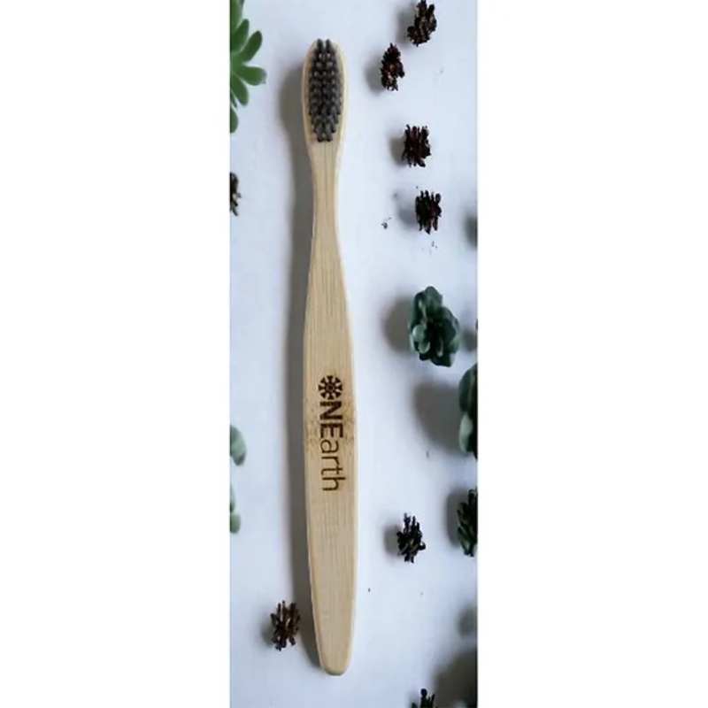 On Earth Bamboo Toothbrush – Pack of 2 Charcoal